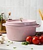 Staub Cast Iron 7 QT Round Cocotte, Color:Pink Peony - Image 7