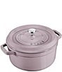 Staub Cast Iron 7 QT Round Cocotte, Color:Lilac - Image 1