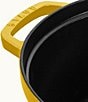 Staub Cast Iron 7 QT Round Cocotte, Color:Citron - Image 5