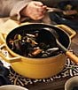 Staub Cast Iron 7 QT Round Cocotte, Color:Citron - Image 6