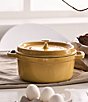 Staub Cast Iron 7 QT Round Cocotte, Color:Citron - Image 8