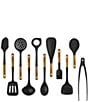 Staub Silicone with Wood Handle 11-Piece Cooking Utensil Set, Color:Black - Image 1
