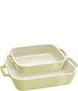 Color:Pastel Green - Image 1 - Stoneware 2-Piece Rectangular Baking Dish Set