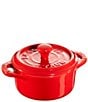Staub Stoneware 3-Piece Mini Round Cocotte Set, Color:Cherry - Image 1