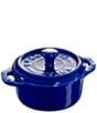 Staub Stoneware 3-Piece Mini Round Cocotte Set, Color:Dark Blue - Image 2