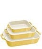 Color:Citron - Image 1 - Stoneware 3-Piece Rectangular Baking Dish Set