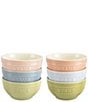 Color:Multi - Image 1 - Stoneware Universal 6-Piece Bowl Set- Macaron Pastel
