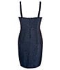 Color:Navy - Image 2 - Big Girls 7-16 Sleeveless Glitter-Knit Overlapping-Skited Sheath Dress