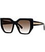 Color:Shiny Black - Image 1 - Women's 2001 54mm Butterfly Sunglasses