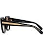 Color:Shiny Black - Image 3 - Women's 2001 54mm Butterfly Sunglasses