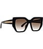 Color:Shiny Black - Image 6 - Women's 2001 54mm Butterfly Sunglasses