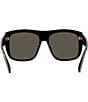 Color:Shiny Black - Image 4 - Women's 2001 57mm Square Sunglasses