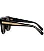 Color:Shiny Black - Image 5 - Women's 2001 57mm Square Sunglasses