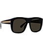 Color:Shiny Black - Image 6 - Women's 2001 57mm Square Sunglasses