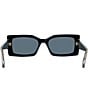 Color:Black - Image 4 - Women's 40065 54mm Rectangle Sunglasses