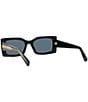 Color:Black - Image 5 - Women's 40065 54mm Rectangle Sunglasses