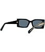 Color:Black - Image 6 - Women's 40065 54mm Rectangle Sunglasses