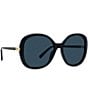 Color:Shiny Black - Image 6 - Women's S-Wave 58mm Round Sunglasses