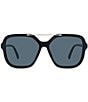 Color:Shiny Black - Image 2 - Women's S-Wave 58mm Square Sunglasses