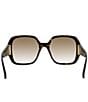 Color:Shiny Dark Havana - Image 6 - Women's S-Wave 59mm Havana Rectangle Sunglasses