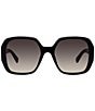 Color:Shiny Black - Image 2 - Women's S-Wave 59mm Rectangle Sunglasses
