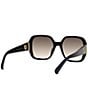 Color:Shiny Black - Image 5 - Women's S-Wave 59mm Rectangle Sunglasses