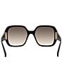 Color:Shiny Black - Image 6 - Women's S-Wave 59mm Rectangle Sunglasses