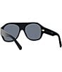 Color:Black - Image 4 - Women's SC40054 56mm Pilot Black Sunglasses