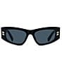 Color:Black - Image 2 - Women's SC40058 52mm Cat Eye Black Sunglasses