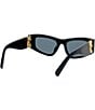 Color:Black - Image 3 - Women's SC40058 52mm Cat Eye Black Sunglasses
