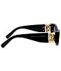 Color:Black - Image 4 - Women's SC40058 52mm Cat Eye Black Sunglasses