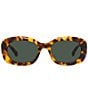 Color:Shiny Fire Havana - Image 2 - Women's Stella 52mm Fire Havana Oval Sunglasses