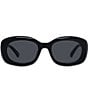Color:Shiny Black - Image 2 - Women's Stella 52mm Oval Sunglasses