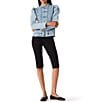 Aberdeen Denim High Neck Long Sleeve Band Top - Image 4