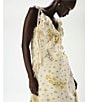Color:Whisper White - Image 4 - Adalina Floral V Neck Sleeveless Tie Strap Ruffle Maxi Dress