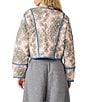 Steve Madden Adalynn Paisley Printed V-Neck Long Sleeve Quilted Jacket - Image 2