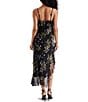 Color:Black - Image 2 - Aida Floral Print V-Neck Sleeveless Midi Dress