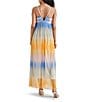 Color:Sunset - Image 2 - Aja Ombre Print Sweetheart Neck Sleeveless Maxi Dress
