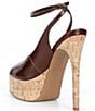 Steve Madden Alaric Leather Ankle Strap Cork Platform Dress Sandals - Image 3