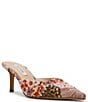 Steve Madden Alexi Studded Suede Floral Multi Patchwork Dress Mules - Image 1