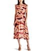 Color:Rosewater - Image 1 - Allegra Split V-Neck Ruffle Sleeveless Midi Dress