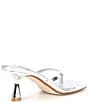 Color:Silver - Image 2 - Allies Metallic Leather Thong Dress Sandals