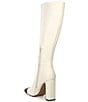 Color:Bone - Image 3 - Ally-C Leather Cap Toe Tall Boots