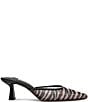 Steve Madden Alyse Zebra Mesh Pointed Toe Mules - Image 2