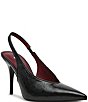 Steve Madden Andromeda Crinkle Leather High Vamp Slingback Pumps - Image 1