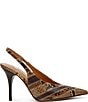 Steve Madden Andromeda Patchwork Snake Print High Vamp Slingback Pumps - Image 2