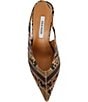 Steve Madden Andromeda Patchwork Snake Print High Vamp Slingback Pumps - Image 5