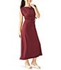Steve Madden Arly High Neck Midi Knit Wrap Dress, Color:Rouge Red - Image 3