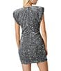 Steve Madden Astoria Mock Neck Sleeveless Sequin A-Line Mini Dress, Color:Grey - Image 2