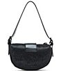 Color:Black - Image 2 - Balexis Black Hardware Rhinestone Mini Shoulder Bag